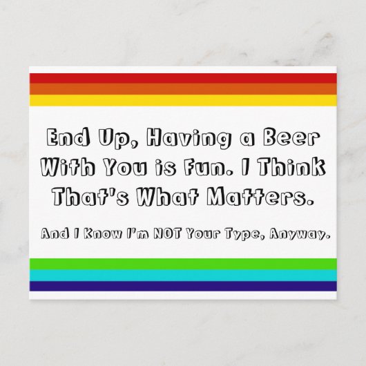 Regenbogen-Freundschaftspostkarte Postkarte (Vorderseite)