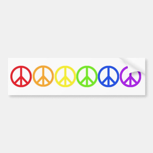 Regenbogen-Frieden Autoaufkleber (Vorne)