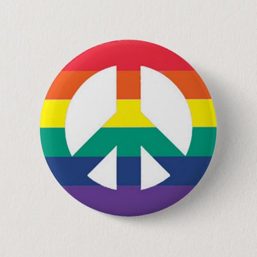 Regenbogen-Frieden Button (Vorderseite)