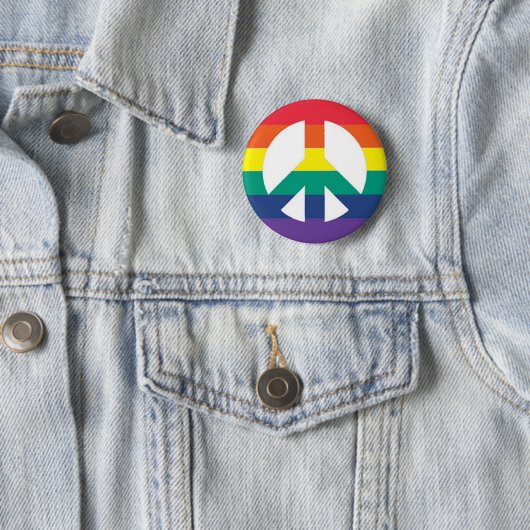 Regenbogen-Frieden Button (Beispiel)