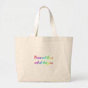 Regenbogen Frieden Liebe und all dieser Jazz Jumbo Stoffbeutel