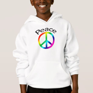 Regenbogen-Frieden u. Wort Hoodie
