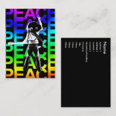 "Regenbogen-Friedens" mollige Karte (Vorne/Hinten)