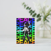 "Regenbogen-Friedens" mollige Karte (Stehend Vorderseite)