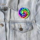 Regenbogen-Friedens-u. Liebe-Knopf Button (Beispiel)