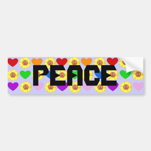 Regenbogen-FriedensAutoaufkleber Autoaufkleber (Vorne)