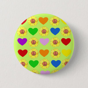 Regenbogen-Friedensbutton Button