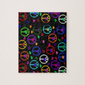 Regenbogen-Friedensherzen Puzzle (Vertikal)