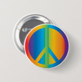 Regenbogen-Friedensknopf Button (Vorne & Hinten)