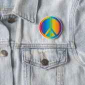 Regenbogen-Friedensknopf Button (Beispiel)