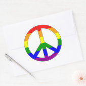 Regenbogen-Friedenssymbol-Aufkleber Runder Aufkleber (Umschlag)