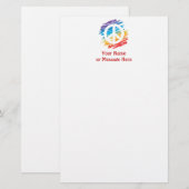 Regenbogen-Friedenssymbol Briefpapier (Vorne/Hinten)