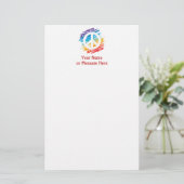 Regenbogen-Friedenssymbol Briefpapier (Stehend Vorderseite)
