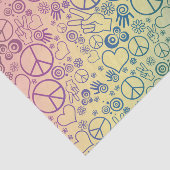 Regenbogen-Friedenssymbol-Entwurfs-Muster Seidenpapier (Ausschnitt)