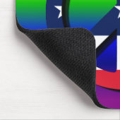 Regenbogen-Friedenssymbol Mousepad (Ecke)