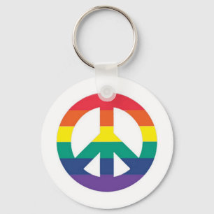 Regenbogen-Friedenssymbol Schlüsselanhänger