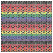Regenbogen-Friedenszeichen auf Schwarzem Stoff (Muster)