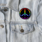 Regenbogen-Friedenszeichen Button (Beispiel)