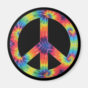 Regenbogen-Friedenszeichen-Hippie-Magnet Magnet