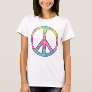 Regenbogen-Friedenszeichen innen T-Shirt