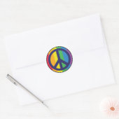 Regenbogen-Friedenszeichen Runder Aufkleber (Umschlag)
