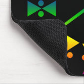 Regenbogen-Friedenszeichen-Spirale Mousepad (Ecke)
