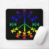 Regenbogen-Friedenszeichen-Spirale Mousepad (Mit Mouse)