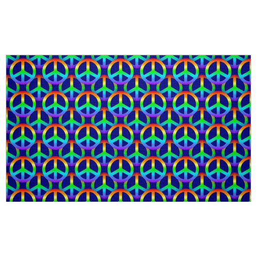 Regenbogen-Friedenszeichen Stoff (Fat Quarter (45,7 x 55,9 cm))