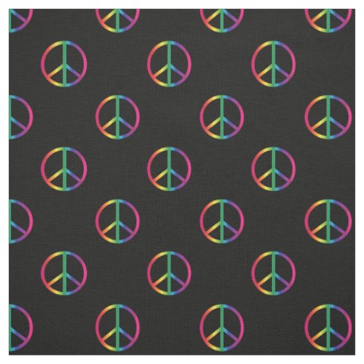 Regenbogen-Friedenszeichen Stoff (Muster)