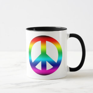 Regenbogen-Friedenszeichen Tasse