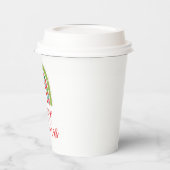 Regenbogen Frohe Weihnachten Pappbecher (Links)