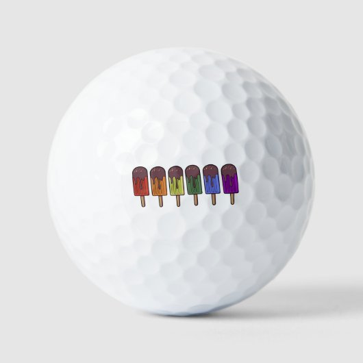 Regenbogen-Frozen-Pop-Parade Golfball (Vorderseite)