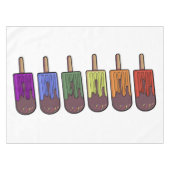 Regenbogen-Frozen-Pop-Parade Tischdecke (Vorderseite (Horizontal))