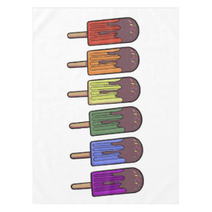 Regenbogen-Frozen-Pop-Parade Tischdecke