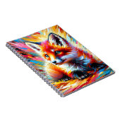 Regenbogen-Funk-Fuchs-Notizbuch Notizblock (Rechte Seite)