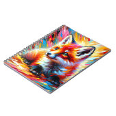 Regenbogen-Funk-Fuchs-Notizbuch Notizblock (Linke Seite)