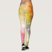 Regenbogen-Funkel-Galaxie Leggings (Rückseite)
