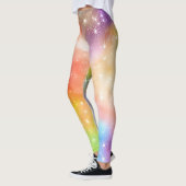 Regenbogen-Funkel-Galaxie Leggings (Links)