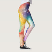 Regenbogen-Funkel-Galaxie Leggings (Rechts)