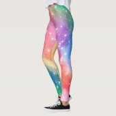 Regenbogen-Funkel-Galaxie Leggings (Links)