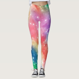 Regenbogen-Funkel-Galaxie Leggings