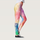 Regenbogen-Funkel-Galaxie Leggings (Rechts)
