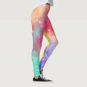 Regenbogen-Funkel-Galaxie Leggings (Rechts)