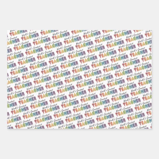 Regenbogen für den weltgrößten Lehrer Geschenkpapier Set (Vorderseite 2)