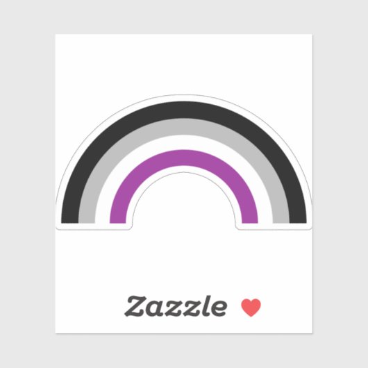 Regenbogen für die asexuelle Flagge Aufkleber (Blatt)