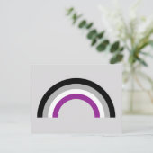 Regenbogen für die asexuelle Flagge Postkarte (Stehend Vorderseite)