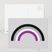 Regenbogen für die asexuelle Flagge Postkarte (Vorne/Hinten)