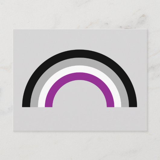 Regenbogen für die asexuelle Flagge Postkarte (Vorderseite)