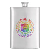 Regenbogen für Flora und Fauna Politische und sozi Flachmann (Vorderseite)