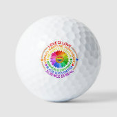 Regenbogen für Flora und Fauna Politischer und soz Golfball (Vorderseite)